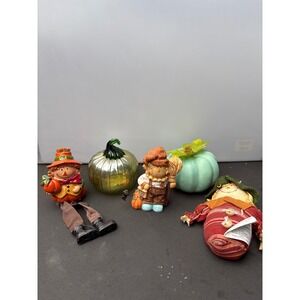 Fall Decor Bundle‎ Scarecrow Figurines Pumpkin Tabletop Ornaments Autumn